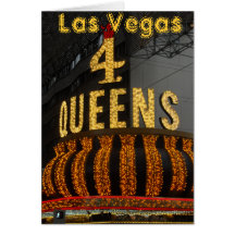 Las Vegas 4 Queens Greeting Cards