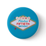 Las Vegas 50th Birthday Button