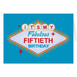 Las Vegas 50th Birthday Card