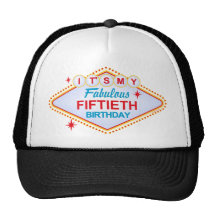 Las Vegas 50th Birthday Mesh Hats