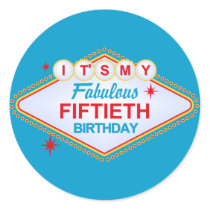 Las Vegas 50th Birthday Sticker