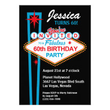 Las Vegas 60th Birthday Party Invitation