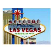 Las Vegas Anniversary Party Postcard