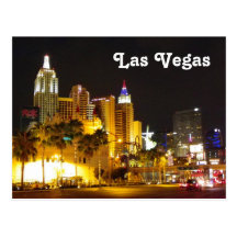 Las Vegas at Night Postcard!