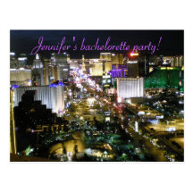 Las Vegas  Bachelorette Invitations Postcard