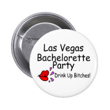 Las  Vegas Bachelorette Party Lips Pinback Button