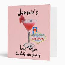 Las Vegas Bachelorette Party Photo Album Vinyl Binder