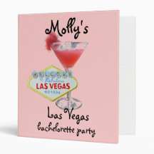 Las Vegas Bachelorette Party Photo Album 3 Ring Binders