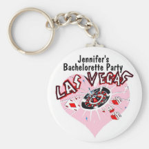Las Vegas Bachelorette Party Pink Key Chains