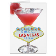 Las Vegas Bachelorette Party with Cocktail Glass Card