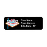 Las Vegas Birthday 40 Address Label
