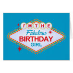 Las Vegas Birthday Girl Greeting Card