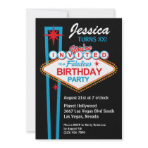 Las Vegas Birthday Party Invitation