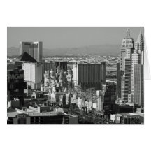 Las Vegas Black and White Photo Card