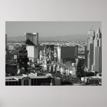 Las Vegas Black and White Photo Poster