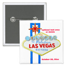 Las Vegas Bride and Groom Elope Pinback Buttons