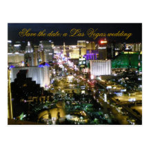 Las Vegas Brides Wedding Date Announcement Postcards