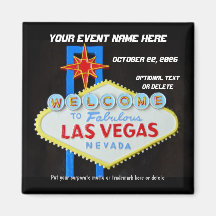 Las Vegas Business or Reunion Memento Refrigerator Magnets
