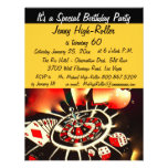 Las Vegas Casino Theme Birthday Party Personalized Announcement