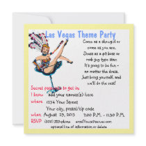 Las Vegas Casino Theme Parties Personalized Invitation