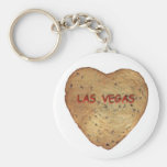 Las Vegas Chocolate Chip Heart Cookie Keychain