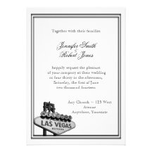 Las Vegas Destination Wedding Invitation