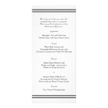Las Vegas Destination Wedding Menu Full Color Rack Card