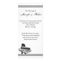 Las Vegas Destination Wedding Program Rack Card Template
