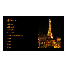 Las Vegas Eiffel Tower Business Cards