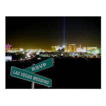 Las Vegas épousant la carte postale de plaque de r