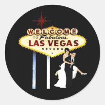 Las Vegas épousant l'autocollant de jeune mariée e