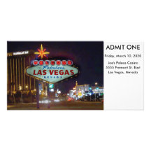 Las Vegas Event Admission Ticket Photo Cards