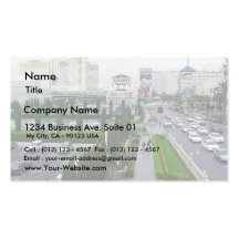 Las Vegas Fountains Hotels Casinos Caesars Palace Business Card