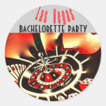 Las Vegas Girls Night Out Dice & Casino Theme Round Sticker
