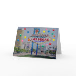 Las Vegas Happy 21st Birthday Card in Blue