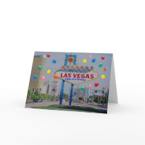 Las Vegas Happy 21st Birthday Card in Blue