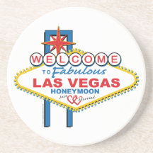 Las Vegas Honeymoon Drink Coaster
