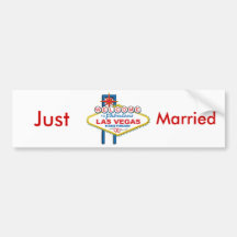 Las Vegas Honeymoon/Save the Date Bumper Sticker