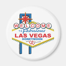 Las Vegas Honeymoon/Save the Date Refrigerator Magnet