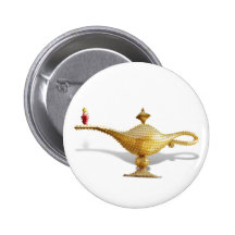 Las Vegas Magic Lamp Pinback Button