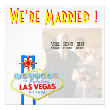 Las Vegas Marriage Announcement  Newlyweds Photo