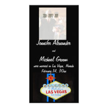 Las Vegas Marriage Announcements Custom Photo Card