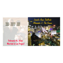 Las Vegas Marriage Photo Announcement Personalized Photo Card