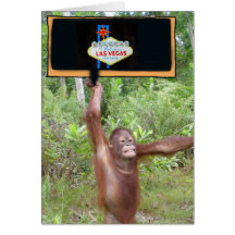Las Vegas Monkey Business - Bachelorette  Party Greeting Cards