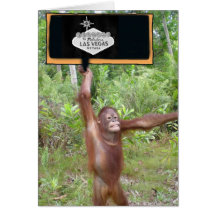 Las Vegas Monkey Business - Bachelor's Party Greeting Cards