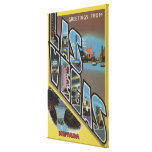 Las Vegas, Nevada - Large Letter Scenes Gallery Wrapped Canvas