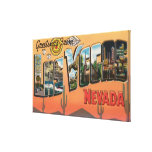 Las Vegas, Nevada - Large Letter Scenes Canvas Print