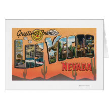 Las Vegas, Nevada - Large Letter Scenes Cards