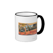 Las Vegas, Nevada - Large Letter Scenes Mugs