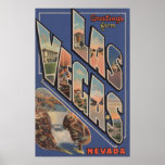 Las Vegas, Nevada - Large Letter Scenes Poster